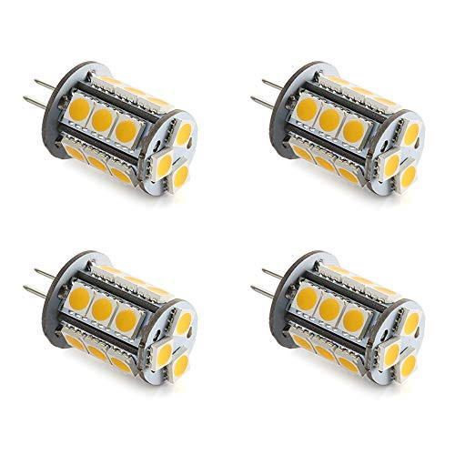 Makergroup T3 G4 Bi pin LED Light Bulb 12VAC DC Low Voltage 3Watt Warm White 2700K 3000K for Outdoor Landscape Lighting Path Lights  Deck Lights  Step Lights Paver Lights 4 Pack