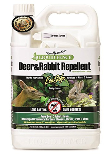 Liquid Fence Deer and Rabbit Repellent, Ready-to-Use, 1-Gallon