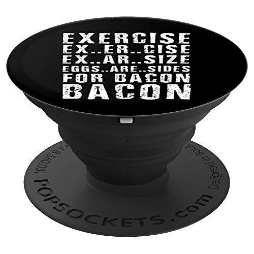 Eggs Are Sides For Bacon Lover Funny Workout Distressed PopSockets Grip and Stand for Phones and Tablets