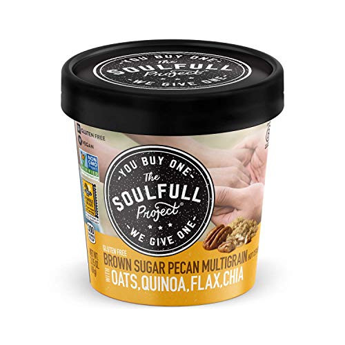 The Soulfull Project Instant Oatmeal Cups  Brown Sugar Pecan  2 15 Ounce  Pack of 6   Non GMO  Gluten Free  Vegan