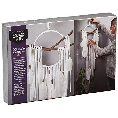 Ann Williams Group Craft Crush Dream Catcher Kit - Make Your Own Decorative Wall Hanging Accent Piece - Crafting Kit for Teens & Adults