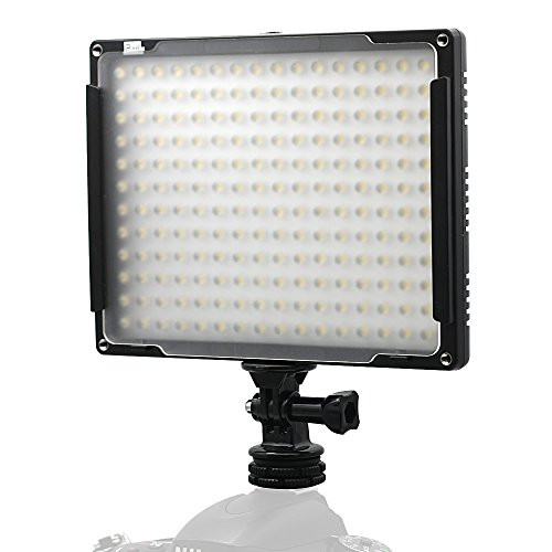 PIXEL Video light LED Dimmable Ultra High Power Panel Digital Camera / Camcorder Video Light, LED Light On Cameras Lighting for Canon Nikon Pentax Panasonic Sony Samsung Olympus Digital SLR Cameras