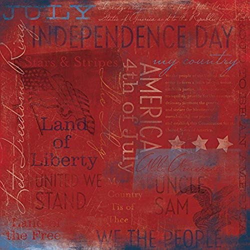 KAREN FOSTER Patriotic Paper 12 X12  America Collage 25 per Pack