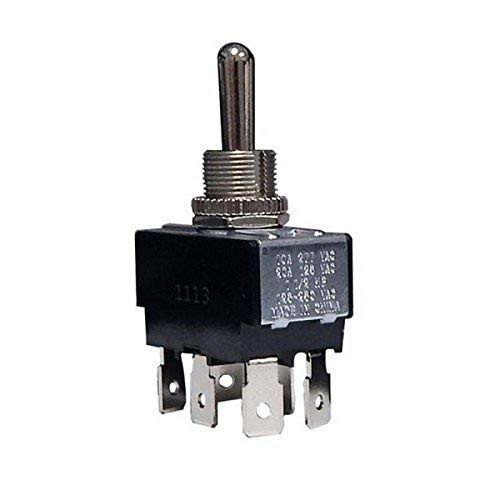 Morris 70111 Heavy Duty Toggle Switch  DPDT  On Off On  Quick Connect Terminals  2 Poles