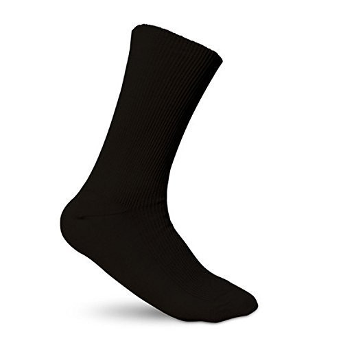 Cottonique Spandex Free Elite Elastic free Socks made from 100 Organic Cotton  Black  Medium