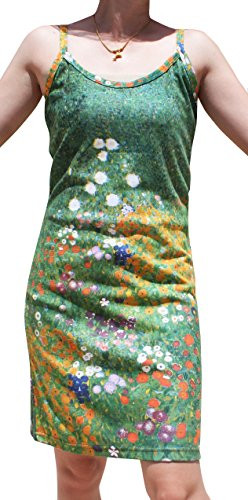 RaanPahMuang Gustav Klimt Garden in Flower Spaghetti Strap Dress  Large