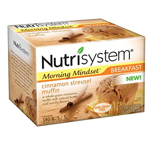 Nutrisystem Breakfast Muffins Cinnamon Streusel 1 Box  4Muffins