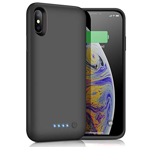 Battery Case for iPhone X/XS, Upgraded 6500mAh Portable Rechargeable Charging Case Extended Battery Pack Protective Charger Case for iPhone X/XS(5.8 inch) -Black Battery Case for iPhone X/XS, Upgraded 6500mAh Portable Rechargeable Charging Case Extended Battery Pack Protective Charger Case for iPhone X/XS(5.8 inch) -Black