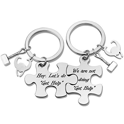 SIDIMELO Thor Loki Friendship Jewelry Marvel Comic Inspired Keychain Gift for Friend Hey Let s Do Get Help Long Distance Relationships Gifts  Loki Get Help PUZKR