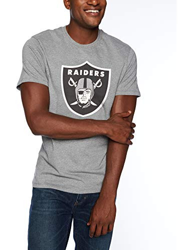 OTS NFL Oakland Raiders Men s Rival Tee  Grey Logo  Large