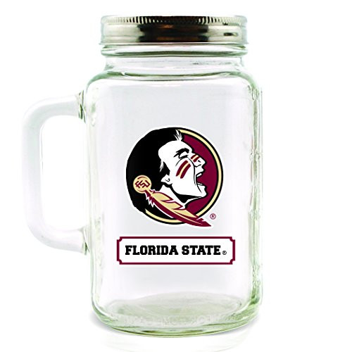 NCAA Florida State Seminoles 30oz Glass Mason Jar