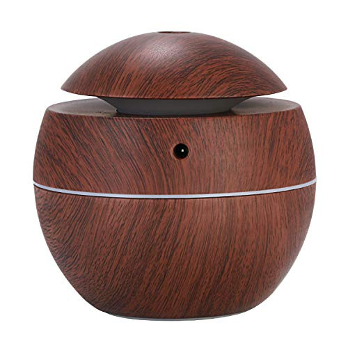 Datao Mini Air Humidifier Ultrasonic USB Aroma Diffuser  Wood Grain Essential Oil Diffuser aromatherapy  Brown