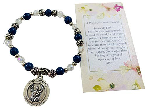 Westman Works St Peregrine Cancer Healing Saint Gift Set with Italian Bracelet and Holy Prayer Card