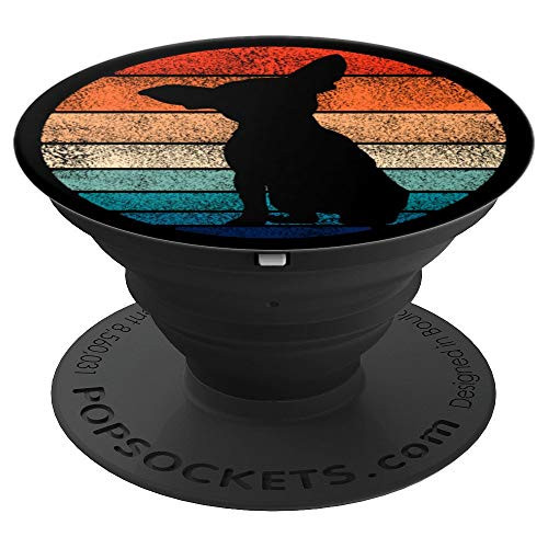 Chihuahua Dog Retro Vintage 60s 70s Silhouette Apparel Item PopSockets Grip and Stand for Phones and Tablets