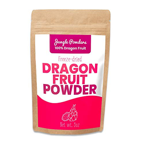 Jungle Powders Pink Pitaya Powder   100 Natural Dragon Fruit Powder   Superfood Dragonfruit Powder Organic Freeze Dried Powdered Pitahaya Fruit 5oz