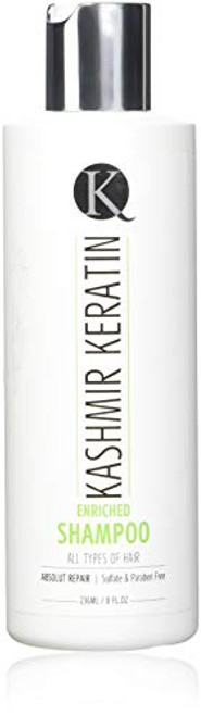Kashmir Keratin Enriched Shampoo Sulfate Paraben Free For All Types Of Hair NEW PRESENTATION  8 Fl  Oz