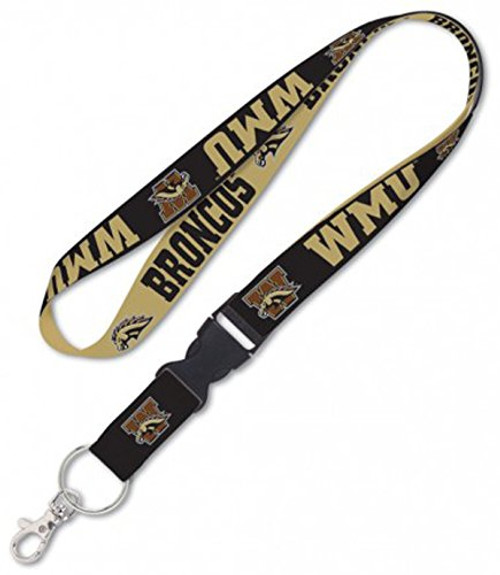 Western Michigan WMU Broncos Lanyard Key Chain  23 inches long  1 inch wide