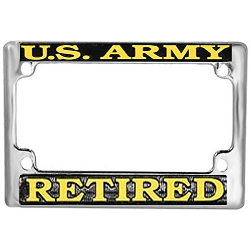 Honor Country US Army Retired Motorcycle License Plate Frame Honor Country US Army Retired Motorcycle License Plate Frame