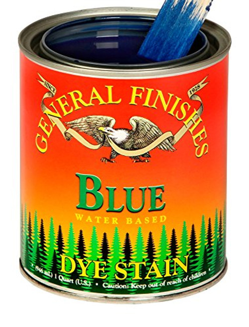General Finishes DQB Water Based Dye, 1 Quart, Blue