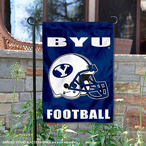 College Flags   Banners Co  Brigham Young Cougars Football Helmet Garden Flag