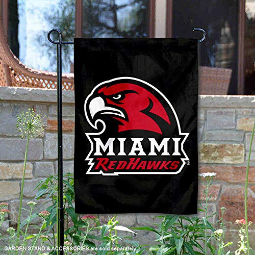 College Flags   Banners Co  Miami Redhawks Black Garden Flag
