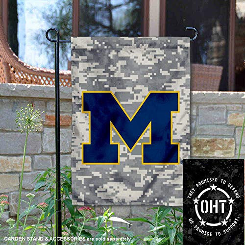 Sewing Concepts Michigan Wolverines Operation Hat Trick Garden Flag