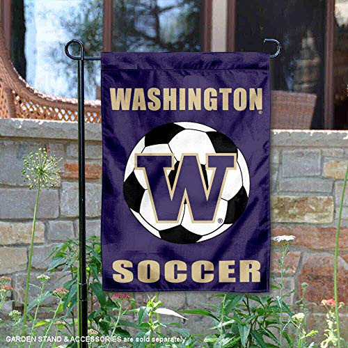 Washington Huskies Soccer Garden Flag and Yard Banner