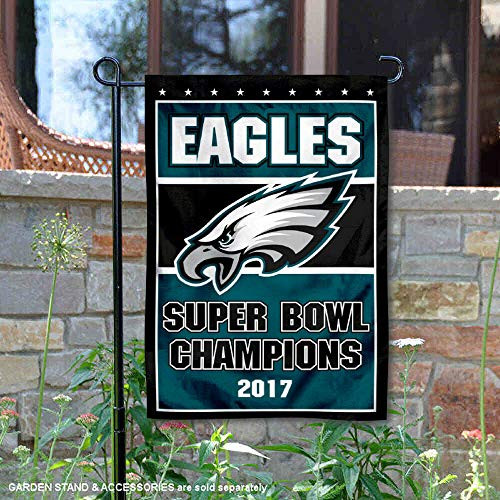 WinCraft Philadelphia Eagles 2017 Football Champions Double Sided Garden Flag WinCraft Philadelphia Eagles 2017 Football Champions Double Sided Garden Flag