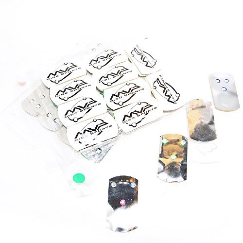 MVP Disc Golf Flat LED Tri-lite Disc Golf Lights (Pack of 10) - Multicolor