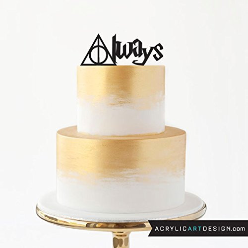 Acrylic Art Design Always Cake Topper for Weddings by Harry Potter inspired Always
