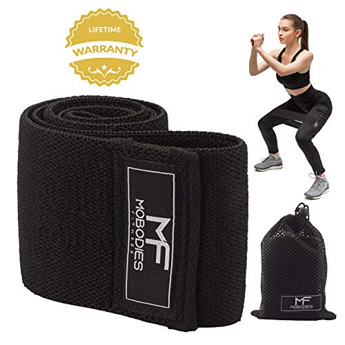 MOBODIES FITNESS Booty Bands Resistance Bands for Legs and Butt Hip Band Exercise Workout Heavy Fabric Cloth Loops Thick Wide Circle Hips Loop Cotton Glute for Women Men