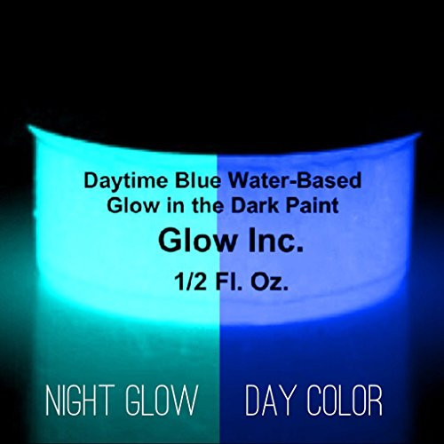 Glow Inc  Daytime Blue Glow in the Dark Water Based Paint  2 Fluid Ounces