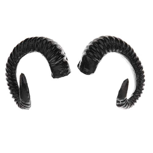 Artificial Sheep Ram Horns Costume Ram Horns Headband for Halloween Cosplay Costume   Black