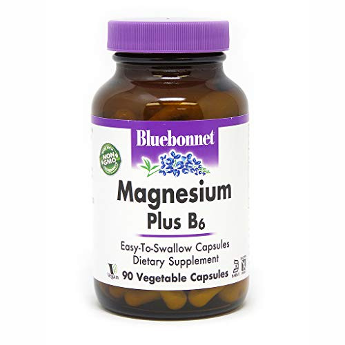 BlueBonnet Magnesium Plus B 6 Vegetarian Capsules 90 Count BlueBonnet Magnesium Plus B 6 Vegetarian Capsules 90 Count
