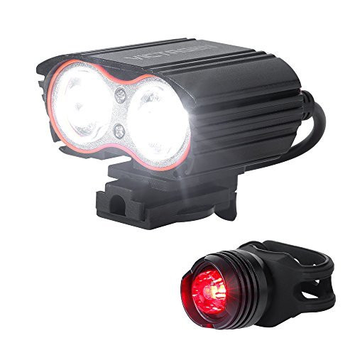 Victagen Bike Front Light,Super Bright Waterproof Bicycle light,USB Rechargeable 2400 Lumens led cycle light, FREE Tail Light,Easy to Install Safety LED Flashlight for Cycling,Commuting,Riding