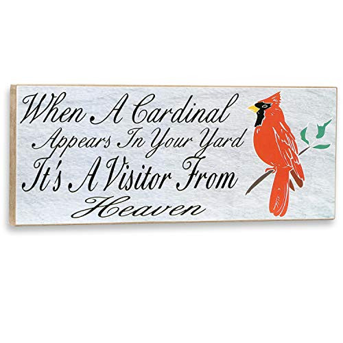 When a Cardinal Appears in Your Yard It is a Visitor from Heaven Wall Plaque When a Cardinal Appears in Your Yard It is a Visitor from Heaven Wall Plaque