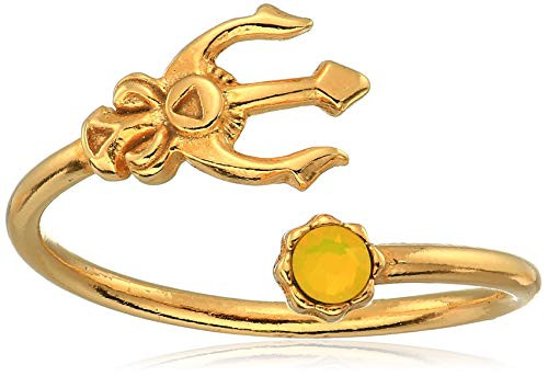 Alex and Ani Women s Ring Wrap Trident  14kt Gold Plated  Adjustable