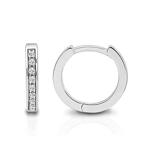 Spoil Cupid 925 Sterling Silver Cubic Zirconia Small Hoop Earrings For Women Huggie Hoop Ear Cuff Earrings 10mm Spoil Cupid 925 Sterling Silver Cubic Zirconia Small Hoop Earrings For Women Huggie Hoop Ear Cuff Earrings 10mm