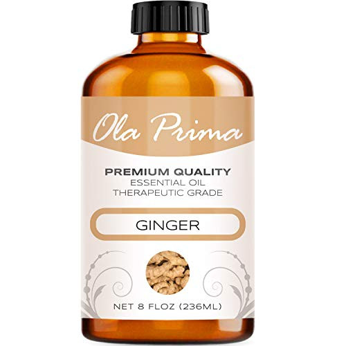 Ola Prima 8oz   Premium Quality Ginger Essential Oil  8 Ounce Bottle  Therapeutic Grade Ginger Oil