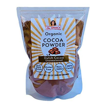 Dr  Shica s Organic Cocoa Powder Dutch Cocoa Unsweetened Rich Dark Brown Gluten Free Non GMO 100 Cocoa