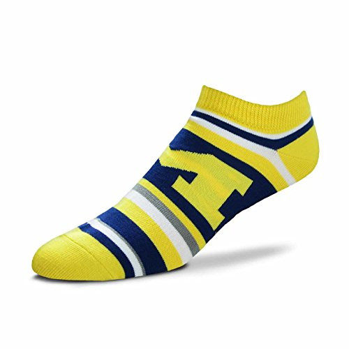 For Bare Feet Michigan Wolverines Adult NCAA Lotta Stripe Socks Team Color Large For Bare Feet Michigan Wolverines Adult NCAA Lotta Stripe Socks Team Color Large