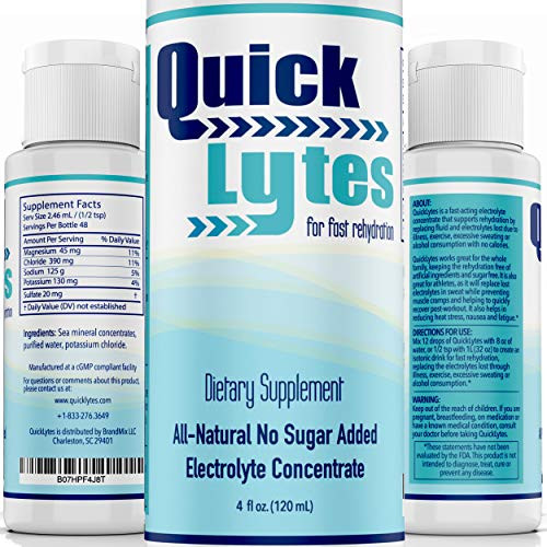 Quicklytes Electrolytes Supplement for Rapid Hydration No Calorie No Sugar Potassium Magnesium Sodium Leg Cramp Relief 48 Servings 1 Bottle Quicklytes Electrolytes Supplement for Rapid Hydration No Calorie No Sugar Potassium Magnesium Sodium Leg Cramp Relief 48 Servings 1 Bottle