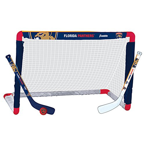Franklin Sports NHL League Logo Florida Panthers Mini Hockey Set
