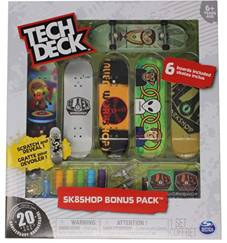 Tech Deck Alien Workshop Skateboards Sk8shop Bonus Pack with 6 Fingerboards - 20th Anniversary