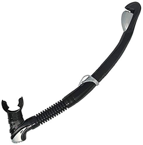Scuba Choice Scuba Diving Dive Dry Top Straight Snorkel with Purged Valve  Black