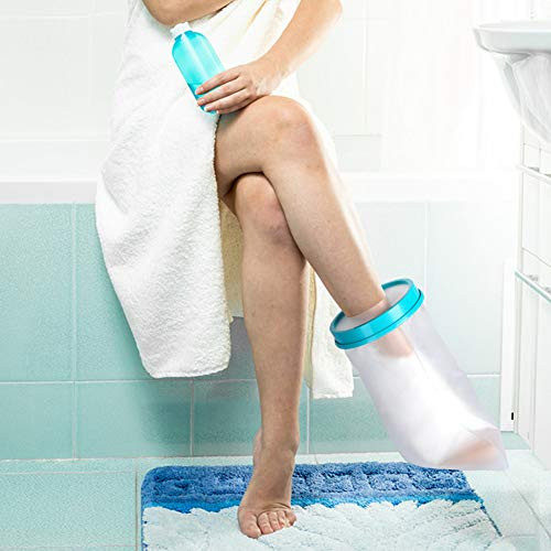 Foot Cast Cover for Shower  Waterproof Shower Bandage and Cast Protector for Broken Surgery Foot  Wound and Burns to Keep The Leg Foot Ankle Dry  Adult Foot Size  11 Inches
