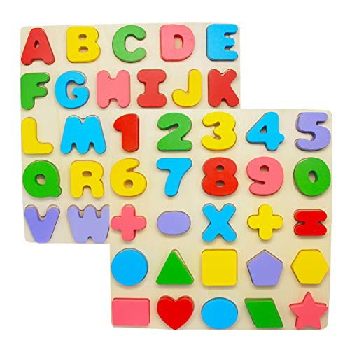 Alphabet Puzzle  ABC Letter   Number Puzzles for Toddlers 1 2 3 Years Old  Preschool Learning Toys for Kids  Educational Name Puzzle Gift for Boys and Girls
