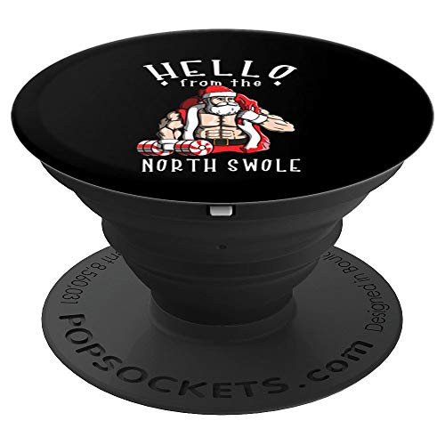 Hello From The North Swole Santa Claus Christmas Gym Workout PopSockets Grip and Stand for Phones and Tablets Hello From The North Swole Santa Claus Christmas Gym Workout PopSockets Grip and Stand for Phones and Tablets