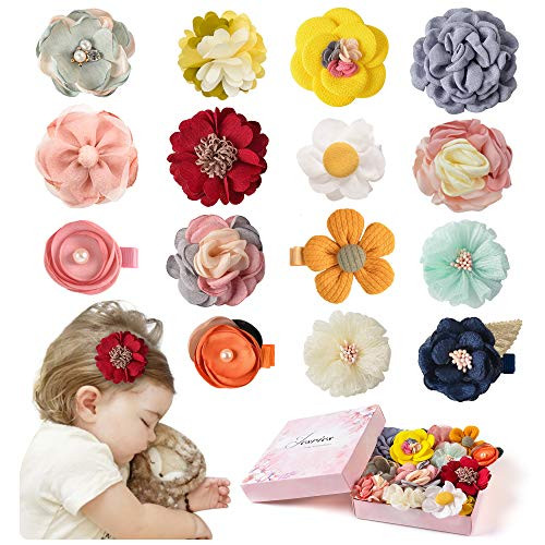 Baby Girls Hair Clips Bows Flowers Hair Accessories Floral Barrettes for Infant Toddler Kids