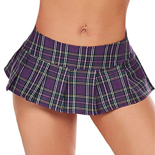 Avidlove Lingerie Women Role Play Costume Mini Plaid Skirt Schoolgirl Outifts S Purple Plaid Skirt Avidlove Lingerie Women Role Play Costume Mini Plaid Skirt Schoolgirl Outifts S Purple Plaid Skirt